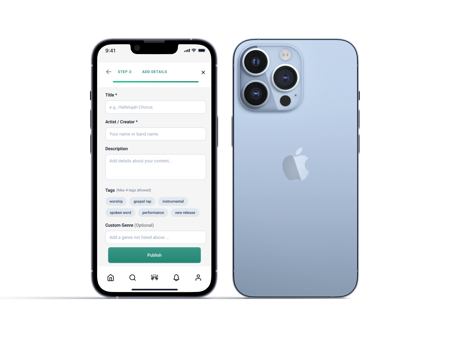 Upload & Share - Share your inspirational music with the community